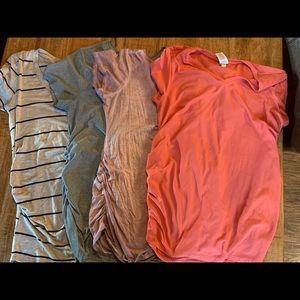 Lot of 4 Large Maternity Shirts